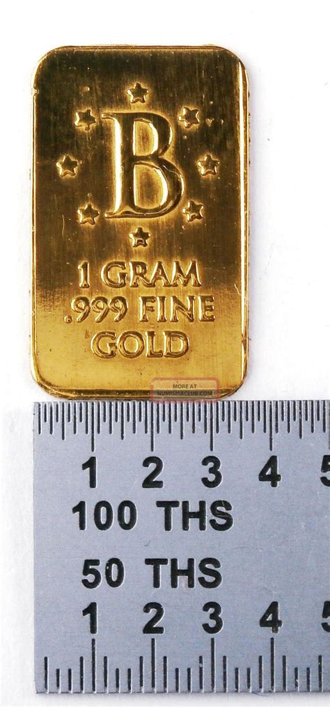 Gold 1 Gram 24k Pure Gold Benchmark Bullion Bar 999 Fine Pure Gold " B ...