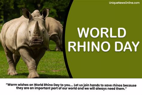 World Rhino Day 2023 Theme, Quotes, Slogans, Images, Messages, Posters, Banners, Wishes ...