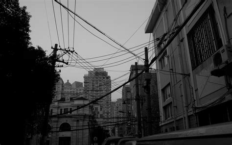 Grayscale photo of buildings, Shanghai, cityscape, city HD wallpaper | Wallpaper Flare