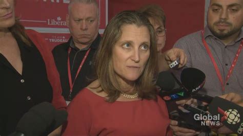 Liberal incumbent Chrystia Freeland wins her downtown Toronto riding ...