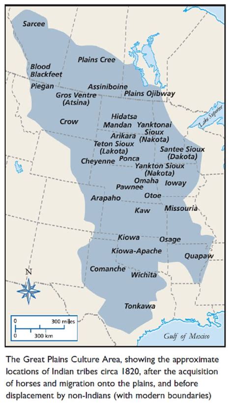 Great Plains Culture @ Ya-Native.com Around 1820 map of Native Am ...