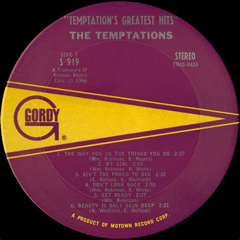 The Temptations – Greatest Hits | Vinyl Album Covers.com