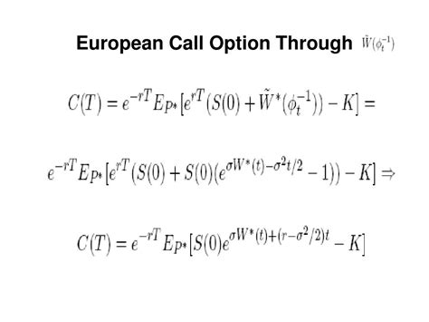 PPT - Derivation of Black - Scholes Formula by Change of Time Method PowerPoint Presentation ...