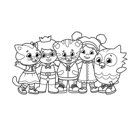 Margaret Daniel Tiger Coloring Pages 12 free printable daniel tiger ...