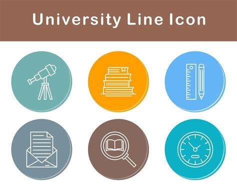 university Vector Icon Set 21431281 Vector Art at Vecteezy