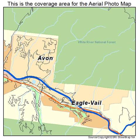 Aerial Photography Map of Avon, CO Colorado