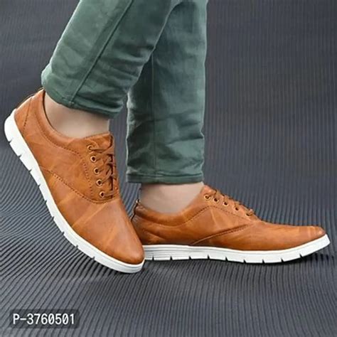 Tan Textured Casual Sneakers For Men's at Rs 850.00 | gents sneaker ...