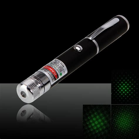 50mW 532nm Short Pen Shape Side-Button Kaleidoscopic Green Laser Pointer Pen Black ...