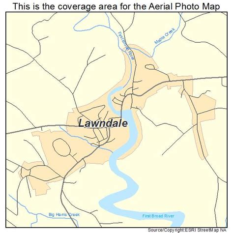 Aerial Photography Map of Lawndale, NC North Carolina