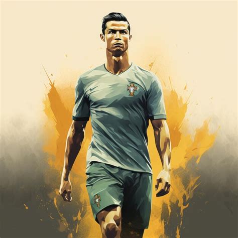 Ilustración del jugador de fútbol cristiano ronaldo | Foto Premium