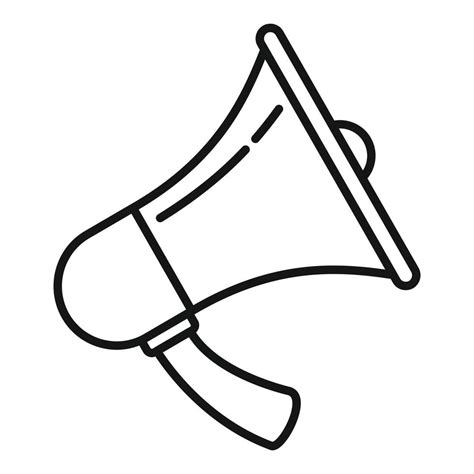 Handly megaphone icon, outline style 14542108 Vector Art at Vecteezy