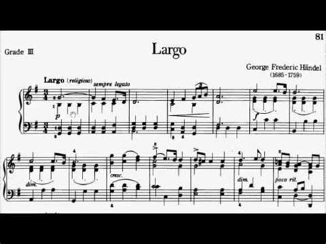 Piano Pieces for Children Grade 3 No.12 Handel Largo (P.81) Sheet Music - YouTube