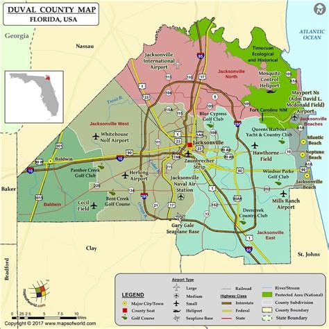 Duval County Zip Code Map