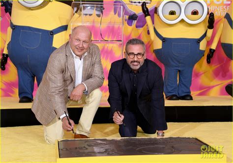 Steve Carell Signs 'Rise of Gru' Minions Names For Hand & Footprint ...