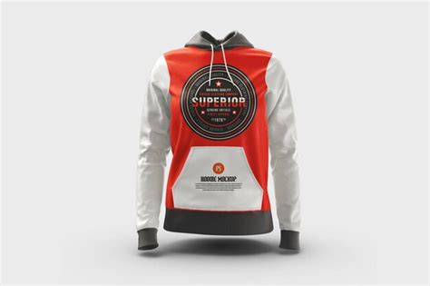 Premium PSD | Red hoodie mockup psd template