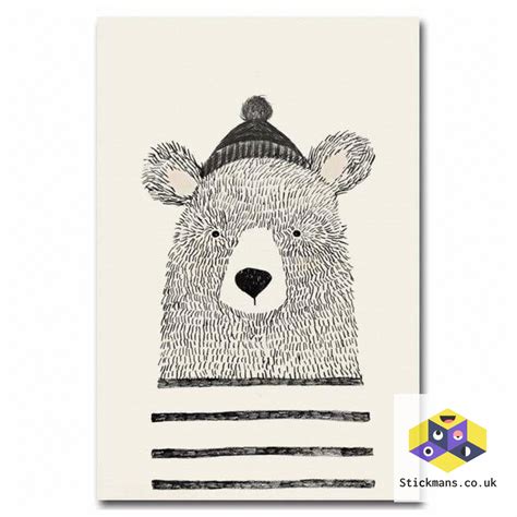 Nordic Canvas prints - Bear Fox Canvas Poster #baby #momswithgirls #mylittlelovekids # ...