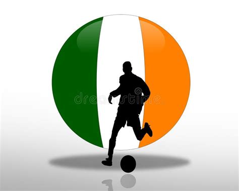 Irish Flag Football Soccer Logo Stock Illustration - Illustration of ...