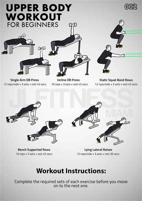 Upper Body Workout for Beginners - JLFITNESSMIAMI- Easy to Follow ...