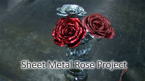 Sheet Metal Rose Flower Project - YouTube