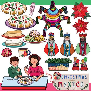 Christmas in Mexico Clip Art #DecTpTClipLove by Christine O'Brien Creative