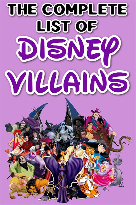 The Complete Disney Villains List 2021 Names And Fun Facts Too Gambaran