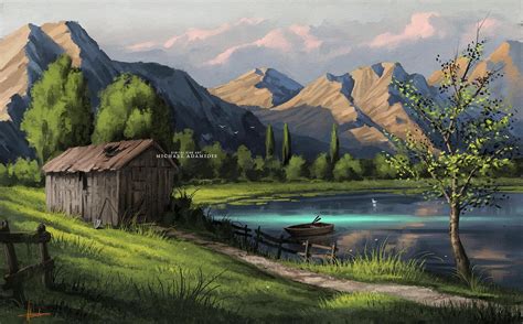 ArtStation - FULL Course - Digital Art Landscape Painting in a Painterly Style + Perspective ...