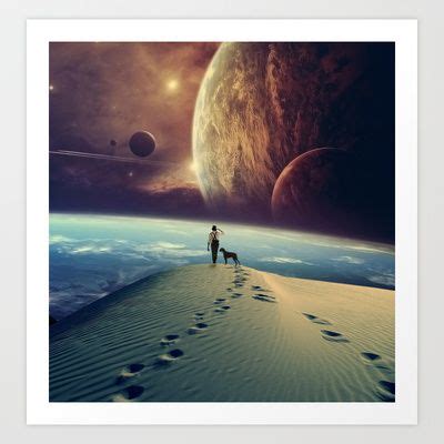 Explorer Art Print by POP. - $28.08 | Earth from space, Space backgrounds, Planets