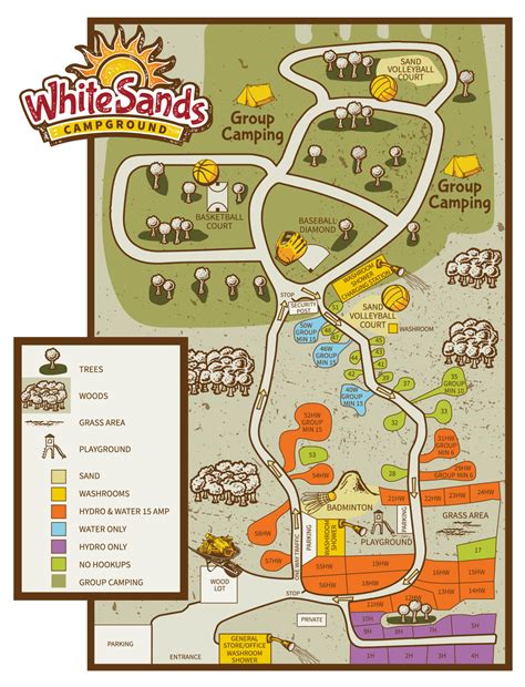 White Sands Site Map – White Sands Campground