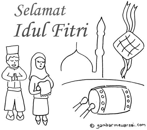 91 Kartu Ucapan Selamat Gambar Tema Hari Raya Idul Fitri