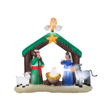 Gemmy 36707 Christmas Inflatable Nativity Scene, 79-In.