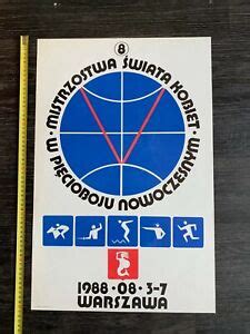 Modern pentathlon championships 1988 warsaw poland vintage poster | eBay