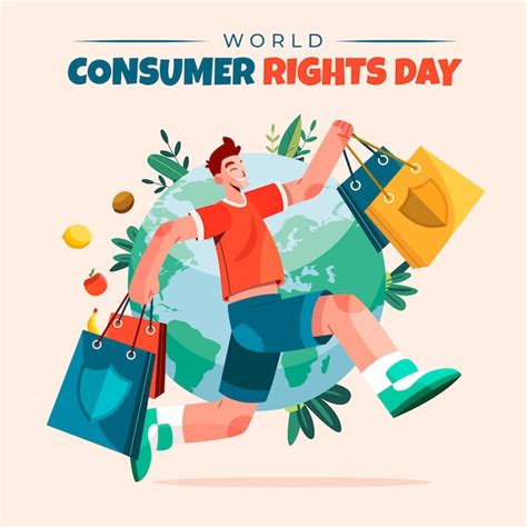 Free Vector | Flat world consumer rights day illustration