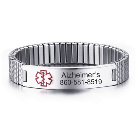 Women's Medical Alert Stretch Bracelet | Engraved Medical Jewelry