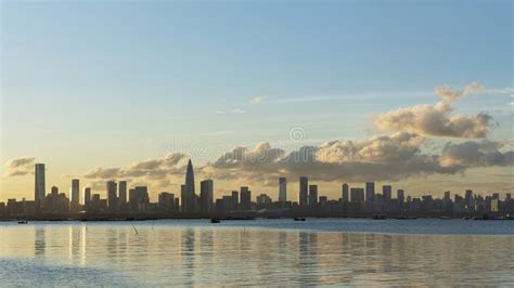 Skyline of Shenzhen City, China Stock Photo - Image of scenics ...