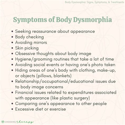 Body Dysmorphia: Signs, Symptoms, & Treatments