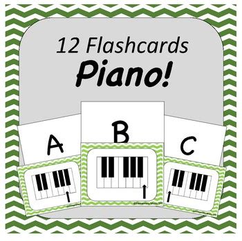 Piano Flashcards by Elementary Music Store | Teachers Pay Teachers