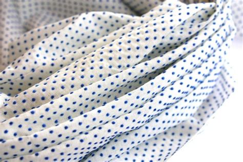 Vintage Dotted Swiss Fabric Blue on White