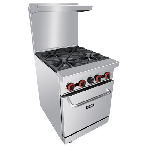 Heavy Duty 4 Burner Gas Range With Standard Oven - Kitma Liquid Propane Cooking Performance ...