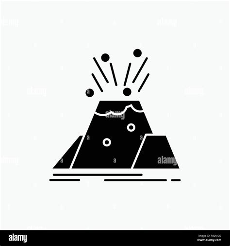 disaster, eruption, volcano, alert, safety Glyph Icon. Vector isolated illustration Stock Vector ...