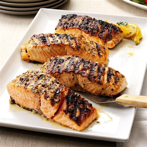 Grilled Lemon-Garlic Salmon Recipe | Taste of Home