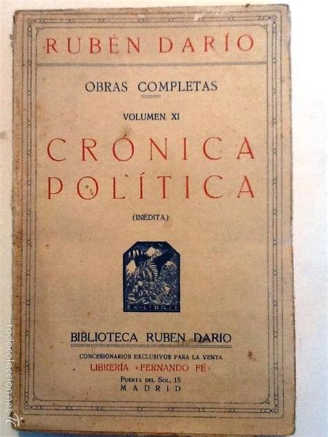 cronica politica. ruben dario. obras completas - Comprar Libros ...