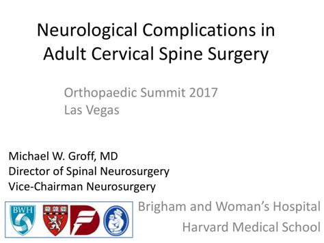 [PPT] - Neurological Complications in Adult Cervical Spine Surgery ...