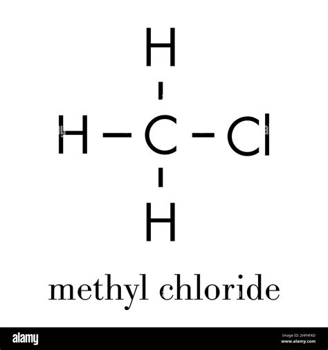 Chloromethane (methyl chloride) molecule. Skeletal formula Stock Vector Image & Art - Alamy