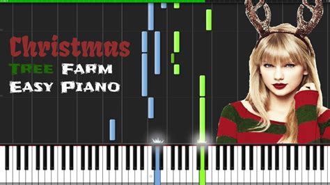 Taylor Swift - Christmas Tree Farm Easy Piano Tutorial ( instrumental ...