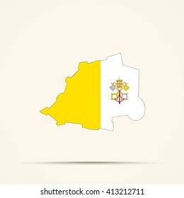 Map Vatican Vatican Flag Colors Stock Vector (Royalty Free) 413212711 ...