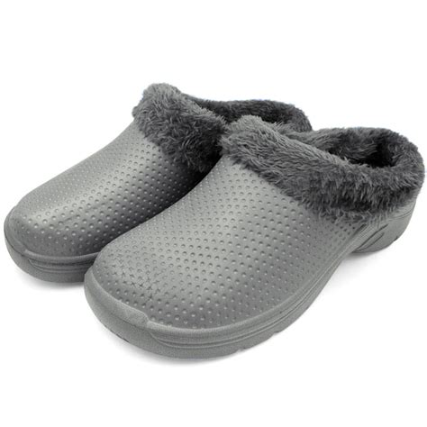 Ventana Men's Fur Lined Clogs | Lining Slippers For men Indoor Outdoor & Cozy Nursing Shoes ...