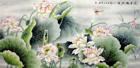 Chinese Painting: Lotus - Chinese Painting CNAG234395 - Artisoo.com