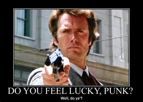 clint eastwood dirty harry do you feel lucky punk Memes - Imgflip