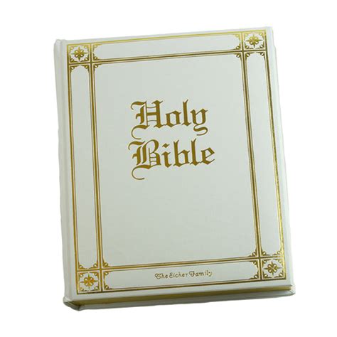 Personalized Family Bible White with gold accents and personalization