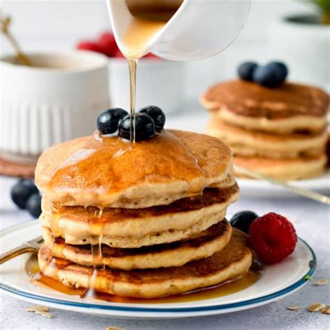 Oat Flour Pancakes (Dairy-Free) - Sweet As Honey